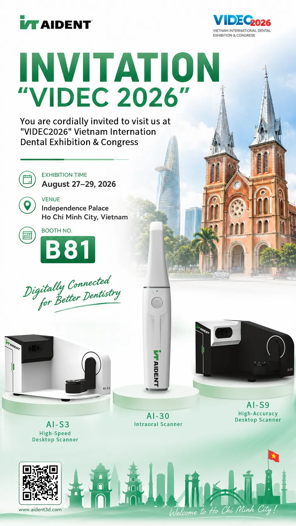 Aident auf der VIDEC 2026 Vietnam International Dental Exhibition|AI-30 Intra...