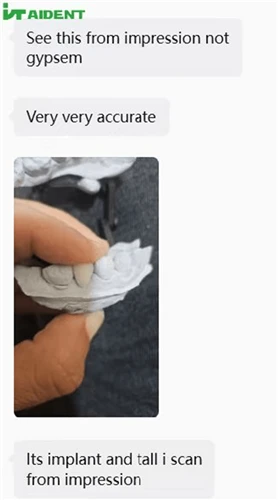 Vielen Dank für das Feedback unseres Händlers zum Ai-30 Intraoralscanner